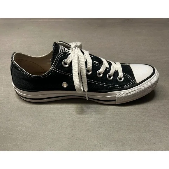 Converse All Star Low Top Sneakers Black Canvas‎ Women's Size 7 Casual Shoes - Picture 11 of 14